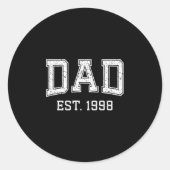 Dad Est 1998 Dad D Fathers Day Ized  ラウンドシール (正面)