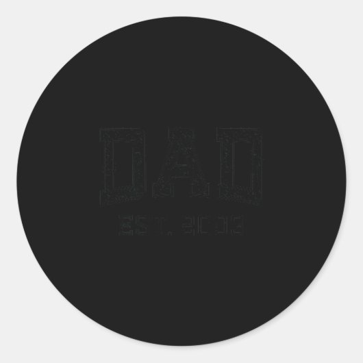 Dad Est 2003 Dad D Husband Father Grandpa  ラウンドシール (正面)