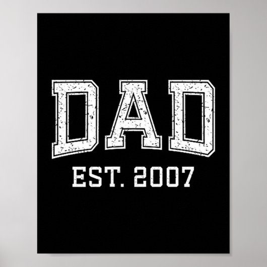 Dad Est 2007 Dad D Fathers Day Ized  ポスター (正面)