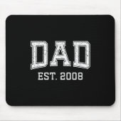 Dad Est 2008 Dad D Fathers Day Ized マウスパッド (正面)