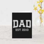 Dad Est 2010 Dad D Fathers Day Ized  カード (黄色い花)