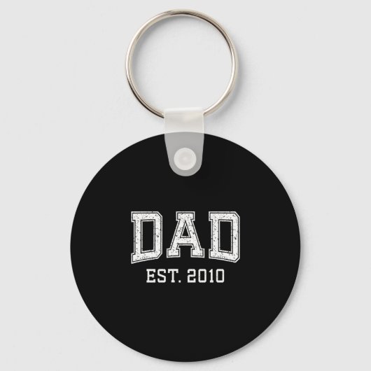 Dad Est 2010 Dad D Fathers Day Ized  キーホルダー (正面)