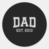 Dad Est 2010 Dad D Fathers Day Ized  ラウンドシール (正面)