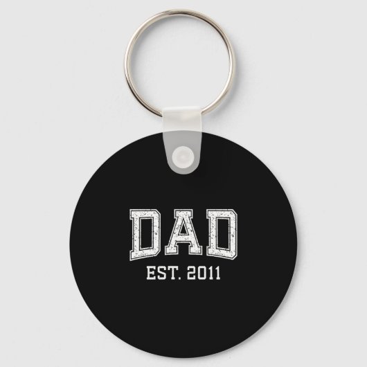 Dad Est 2011 Dad D Fathers Day Ized  キーホルダー (正面)