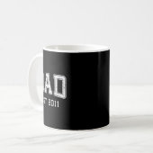 Dad Est 2011 Dad D Fathers Day Ized コーヒーマグカップ (正面左)
