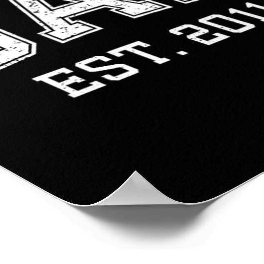 Dad Est 2011 Dad D Fathers Day Ized  ポスター (角)