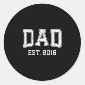 Dad Est 2016 Dad D Fathers Day Ized  ラウンドシール (正面)