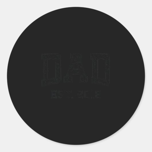 Dad Est 2018 Dad D Husband Father Grandpa ラウンドシール (正面)