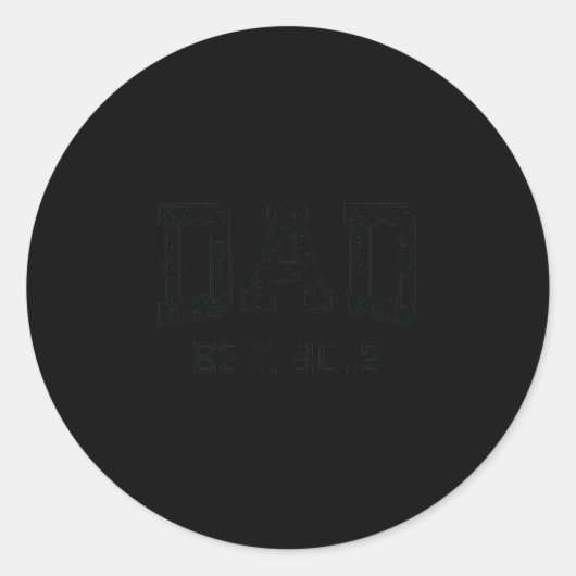 Dad Est 2019 Dad D Husband Father Grandpa  ラウンドシール (正面)