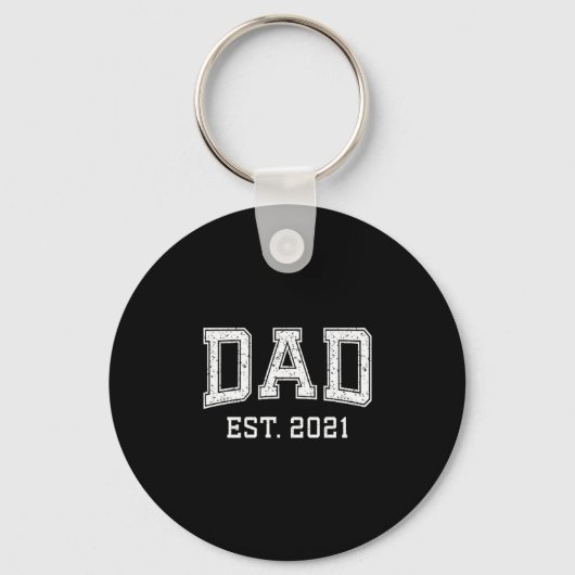 Dad Est 2021 Dad D Fathers Day Ized  キーホルダー (正面)