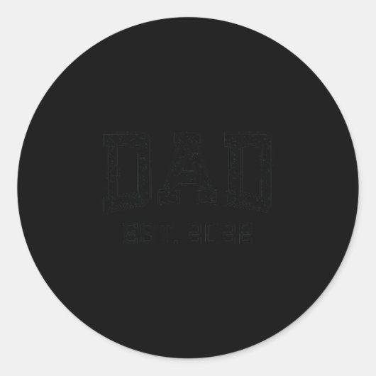 Dad Est 2022 D Fathers Day New Dad Husband  ラウンドシール (正面)