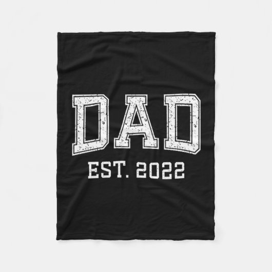 Dad Est 2022 Dad D Fathers Day Ized フリースブランケット (正面)