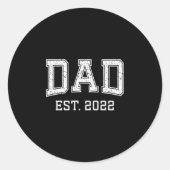 Dad Est 2022 Dad D Fathers Day Ized  ラウンドシール (正面)