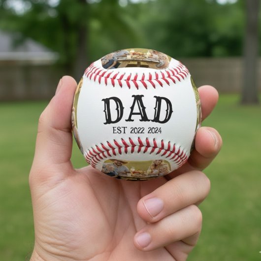 Dad Est 2025 3枚の写真 野球ボール