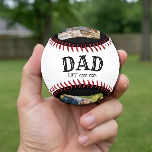 Dad Est 2025 3枚の写真 野球ボール