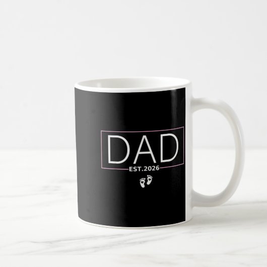 Dad Est. 2026 Expect Baby 2026 Father 2026 New Dad コーヒーマグカップ (右)