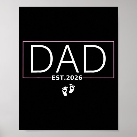 Dad Est. 2026 Expect Baby 2026 Father 2026 New Dad ポスター (正面)