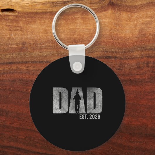 Dad Est. 2026 Father 2026 Loading New Dad 2026  キーホルダー (正面)