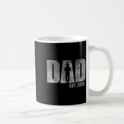 Dad Est. 2026 Father 2026 Loading New Dad 2026 コーヒーマグカップ (右)