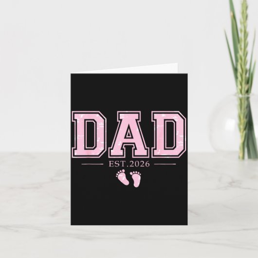 Dad Est 2026 Father's Day First Time Dad Of Girl N カード (正面)