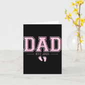 Dad Est 2026 Father's Day First Time Dad Of Girl N カード (黄色い花)