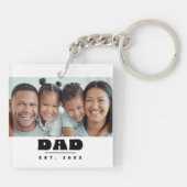 DAD Est. 20XX モダン ミニマル 写真 キーホルダー (裏面)