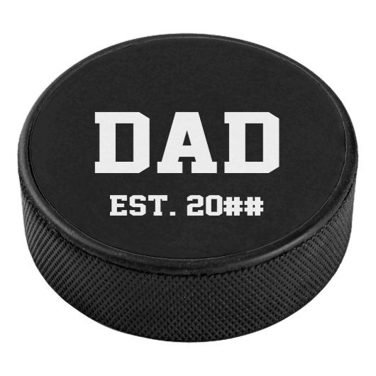 Dad Est. 20xx 創立年 ブラック&ホワイト アイスホッケーパック (3/4)