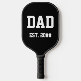 Dad Est. 20xx 創立年 白黒 ピックルボールラケット