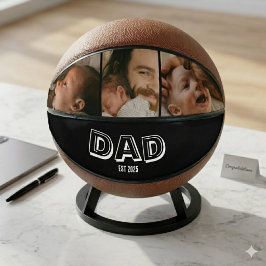 Dad Est 3 写真ギフト 父親の思い出 バスケットボール