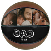 Dad Est 3 写真ギフト 父親の思い出 バスケットボール (正面)