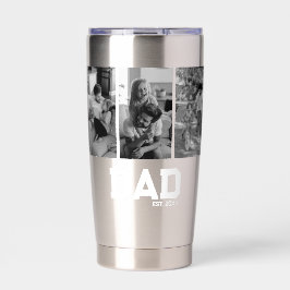 Dad Est 3 写真 モノクロ 年 父の日 保温保冷タンブラー