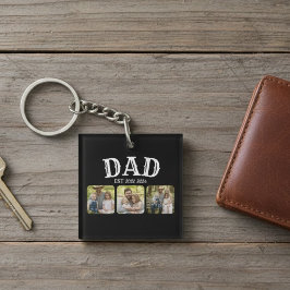 Dad Est 3 Photo キーホルダー