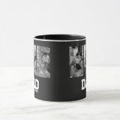 Dad Est 3 Photo ブラック&ホワイト 年 父の日 マグカップ (中央)