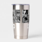 Dad Est 3 Photo Black & White Year Father's Day  保温保冷タンブラー (右面)