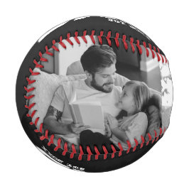 Dad Est 3 Photo Black & White Year Father's Day 野球ボール