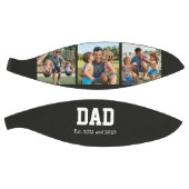 Dad Est. Bold Black 3 Photo Fathers Day Gift バスケットボール (パネル)