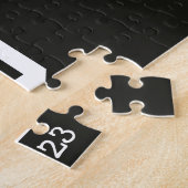 Dad Est. Bold Black Font 3 Photo Fathers Day Gift ジグソーパズル (側面)