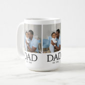 Dad Est Established Classic Caps White Photo コーヒーマグカップ (正面左)