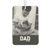 Dad Est Photo モノクロ 年 父の日  カーエアーフレッシュナー (裏面)