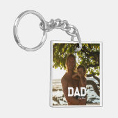 Dad Est Photo Customizable Year Father's Day  キーホルダー (正面左)