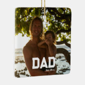 Dad Est Photo Customizable Year Father's Day  セラミックオーナメント (右)