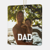 Dad Est Photo Customizable Year Father's Day  セラミックオーナメント (左)