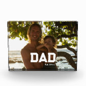 Dad Est Photo Customizable Year Father's Day  フォトブロック (正面)