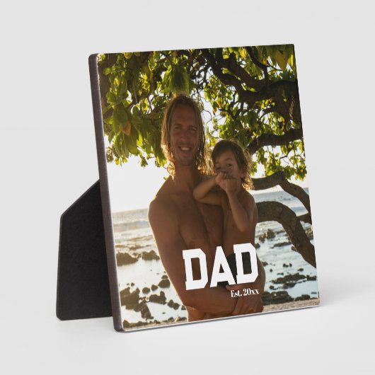 Dad Est Photo Customizable Year Father's Day フォトプラーク (正面)