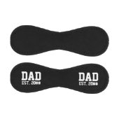 Dad Est. Year 黒と白のテキストテンプレート 野球ボール (パネル)