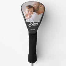 Dad Est. year Modern Bold Script Golf Head Cover