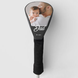 Dad Est. year Modern Bold Script Golf Head Cover ゴルフヘッドカバー