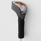 Dad Est. year Modern Bold Script Golf Head Cover ゴルフヘッドカバー (アングル)