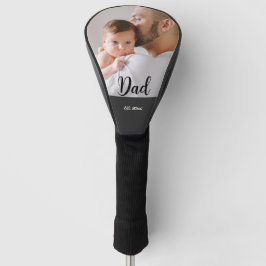 Dad Est. year Modern Bold Script Golf Head Cover ゴルフヘッドカバー