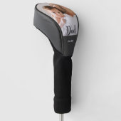 Dad Est. year Modern Bold Script Golf Head Cover ゴルフヘッドカバー (アングル)